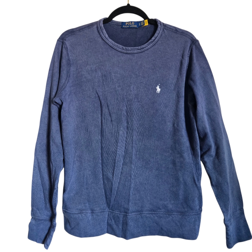 Polo by Ralph Lauren Men's Blue Crewneck 100% Cotton Sweater